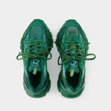 Marathon Dip-Dye Sneakers in Green Leather