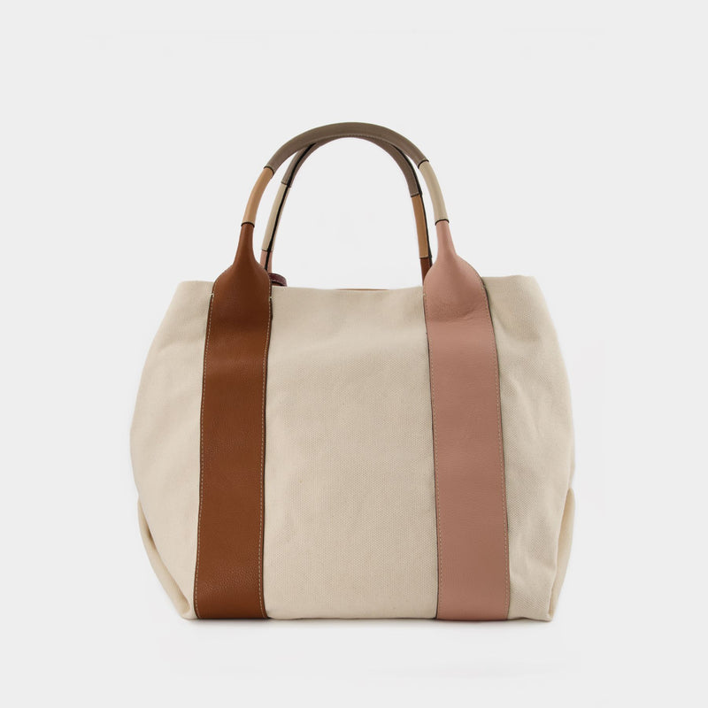 Leatizia Tote Bag - See By Chloe -  Caramello - Cotton/Leather