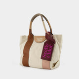 Leatizia Petit Tote Bag - See By Chloe -  Caramello - Cotton/Leather