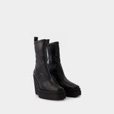 Gia Borghini Texan Ankle Boot 合成皮质高跟踝靴