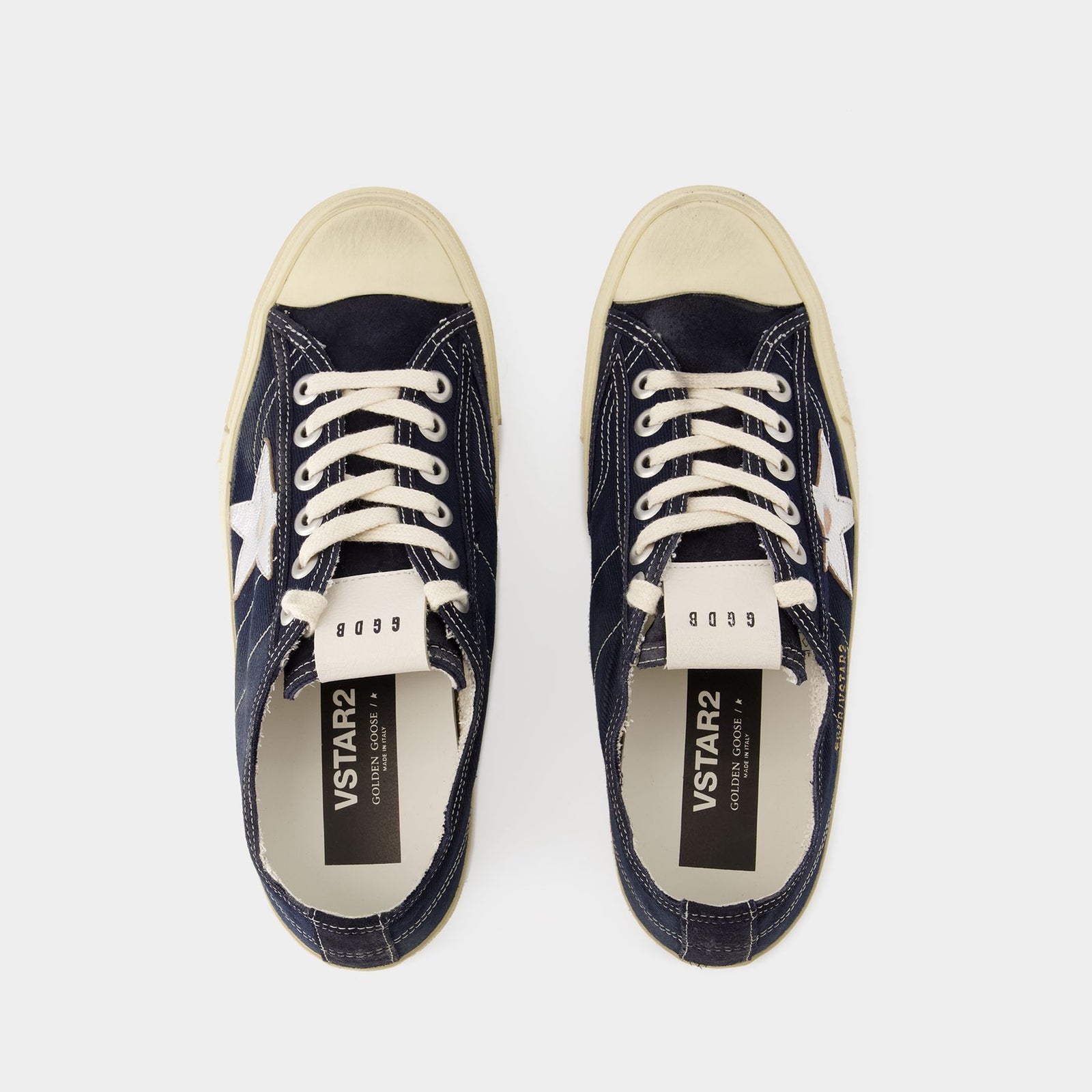 Golden Goose GGDB V Star 2 低帮揉皱做旧星星皮质小脏鞋男士