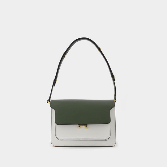 粉丝立减玛尼 Marni Trunk Bag Medium 中号经典皮质肩背风琴包