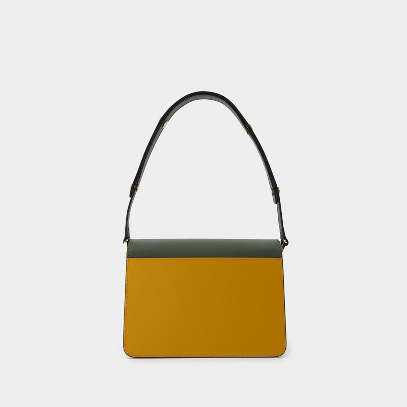 粉丝立减玛尼 Marni Trunk Bag Medium 中号经典皮质肩背风琴包