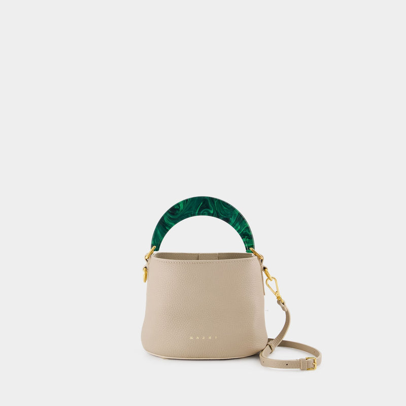 玛尼 Marni Hobo Mini Venice 皮质手提肩背水桶包