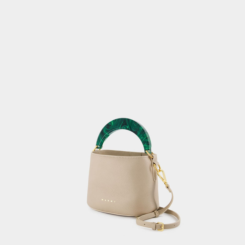 玛尼 Marni Hobo Mini Venice 皮质手提肩背水桶包