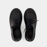 玛尼 Marni Dada Derbies 黑色光面牛皮运动鞋