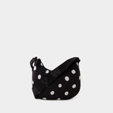 Dots Print Hobo Bag - Marni - Leather - Black