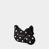 Dots Print Hobo Bag - Marni - Leather - Black