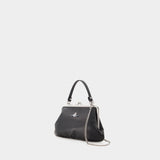 Granny Frame Bag 黑色皮质手提包