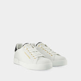Portofino 白色/金色皮制运动鞋