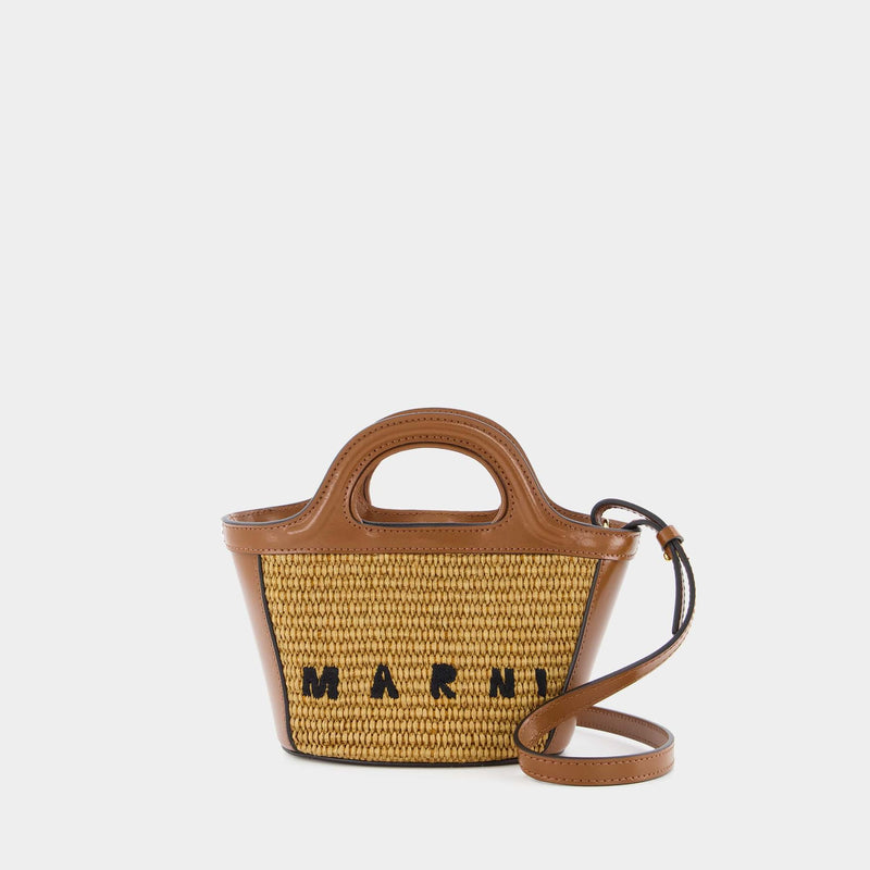 玛尼 Marni Tropicalia Micro Bag 超迷你编织手提肩背包 篮子包