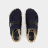 Espadrilles Slides - J.W. Anderson - Navy - Leather