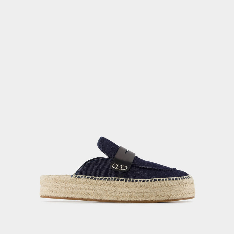 Espadrilles Slides - J.W. Anderson - Navy - Leather