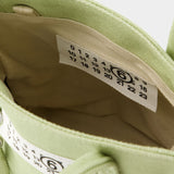 Shopping Mini MM6 米色棉质购物袋