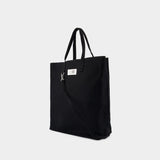 MM6 黑色棉质购物袋