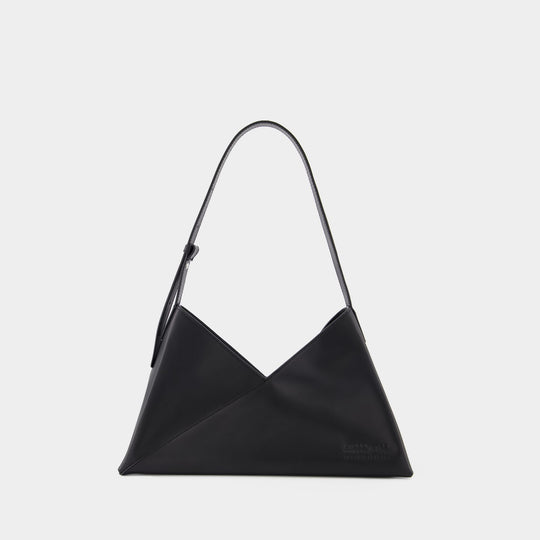 Japanese 6 Baguette Soft MM6 黑色光面小牛皮法棍包