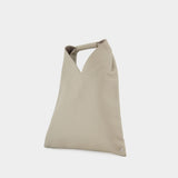 Small Japanese  Tote Bag - Mm6 Maison Margiela -  Silver Birch - Leather