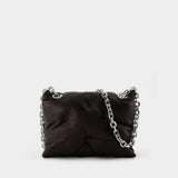 Glam Slam Flap Small Hobo Bag - Maison Margiela - Black - Leather