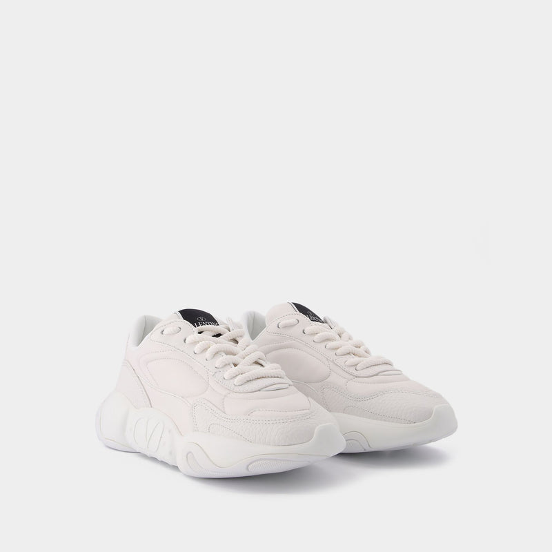 Bubbleback Sneaker in White Leather