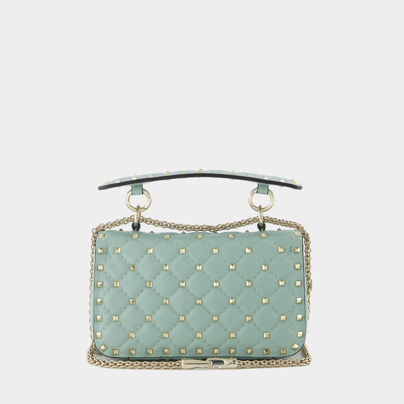 Rockstud Spike Small Hobo Bag - Valentino Garavani - Blue - Leather