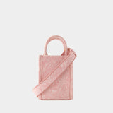 Athena Mini 粉色棉质托特包