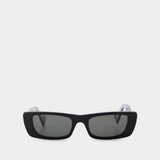 Sunglasses in Black/Grey Acetate