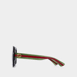 Sunglasses in Black/Green/Brown Acetate