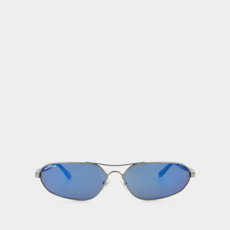 Balenciaga Bb0227S蓝色镜片金属细框墨镜