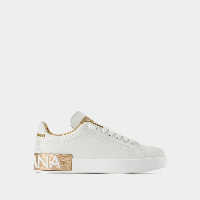 Portofino Sneakers - Dolce & Gabbana - Gold Dust - Leather