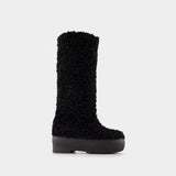 Gia Borghini Tall Eco Shearling Chunky 合成材质高筒靴