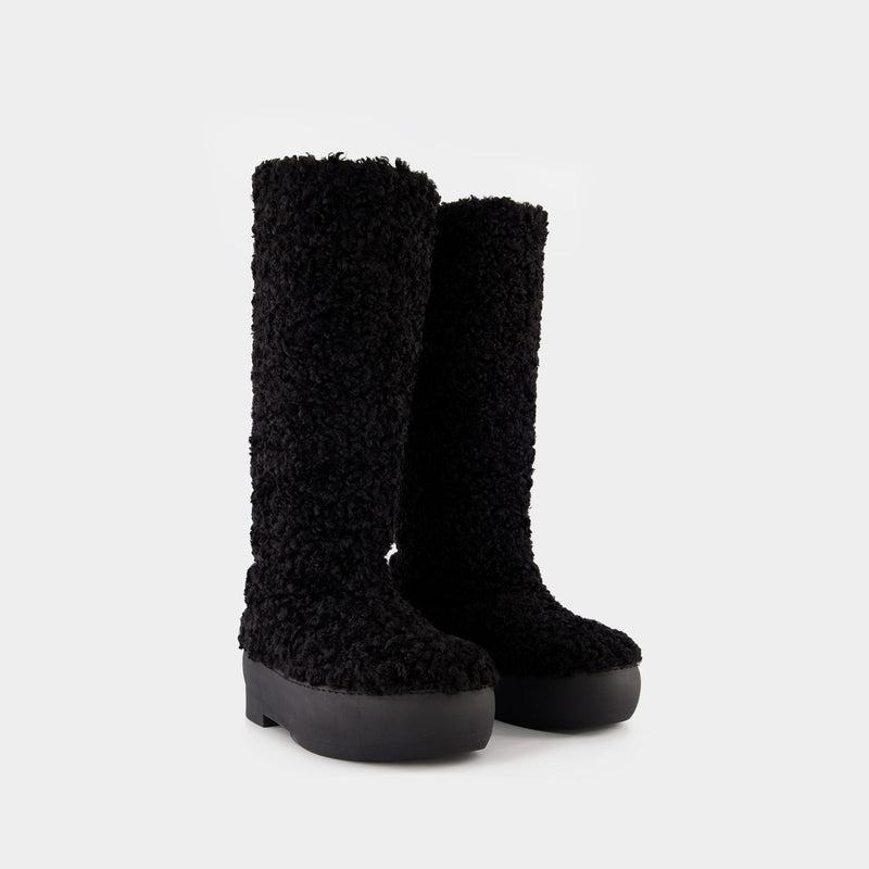 Gia Borghini Tall Eco Shearling Chunky 合成材质高筒靴