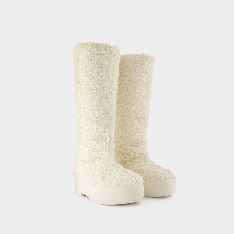 Gia Borghini Tall Eco Shearling Chunky 合成材质高筒靴