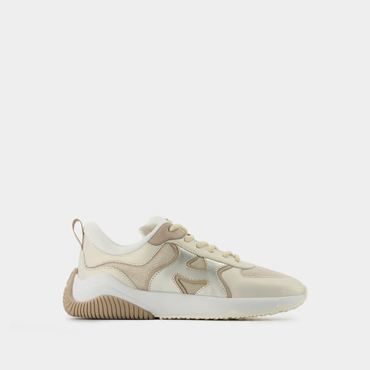 Hogan H597 皮质厚底舒适小白鞋