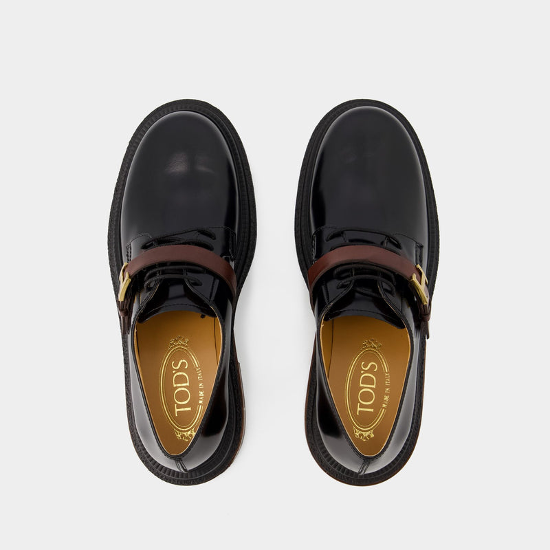 Tod's Gomma Pesante 亮面小牛皮乐福鞋