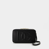 Dg Logo Camera Crossbody - Dolce & Gabbana -  Black - Leather