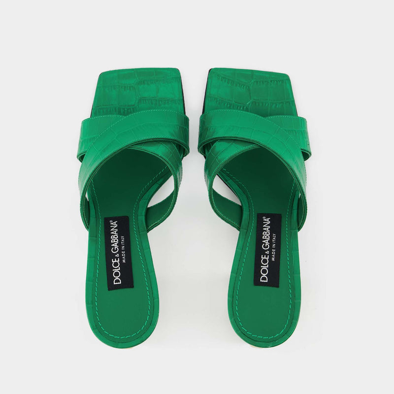 3.5 Mules - Dolce & Gabbana - Zerba/Verde - Leather