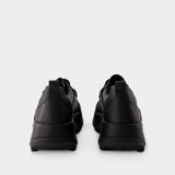 Jil Sander 吉尔桑达 Jil Sander 黑色光面小羊皮运动鞋