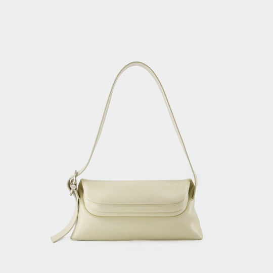 Hobo Folder Brot Bag米色小牛皮hobo包