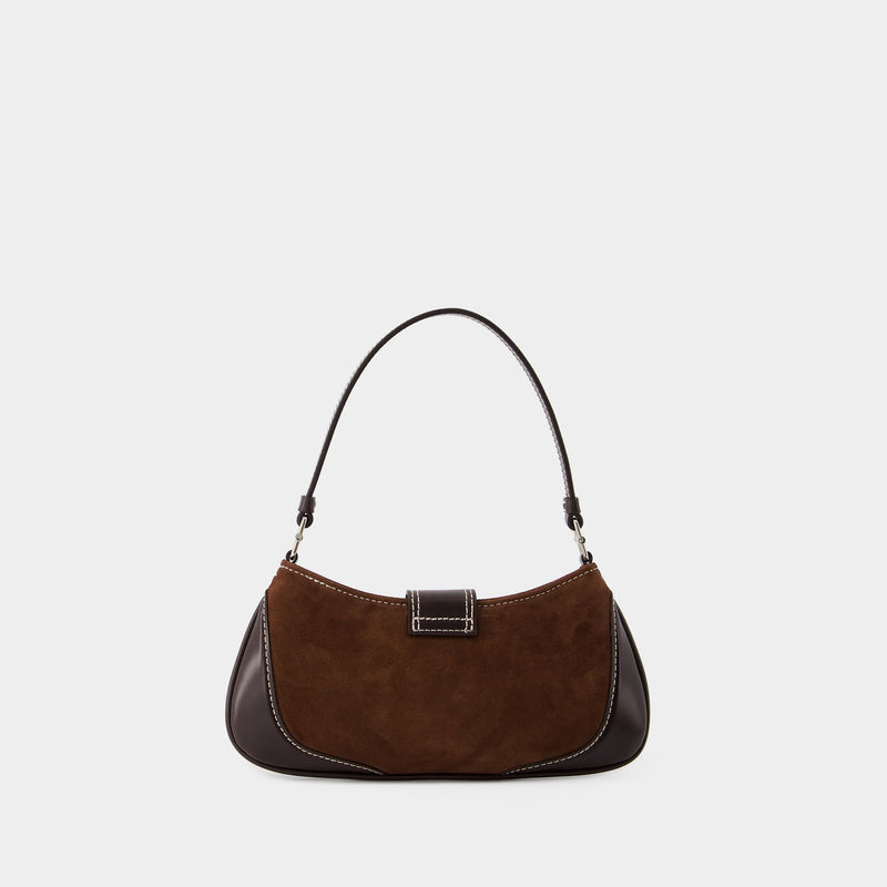 Hobo Shoulder Brocle Bag - Osoi - Leather - Brown