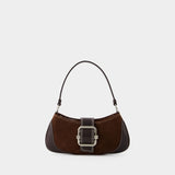 Hobo Shoulder Brocle Bag - Osoi - Leather - Brown