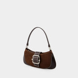 Hobo Shoulder Brocle Bag - Osoi - Leather - Brown