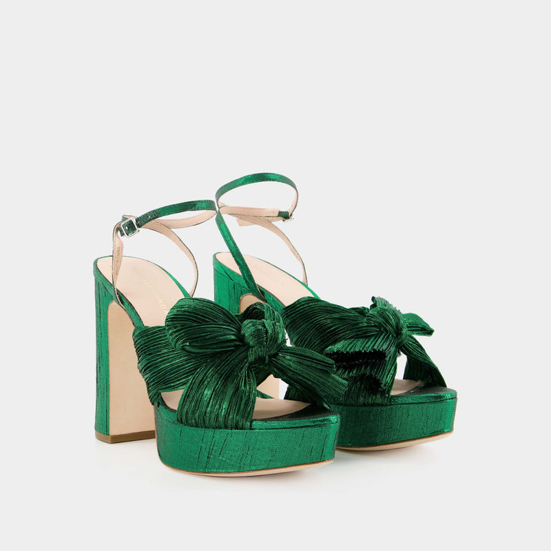 Natalia Sandals - Loeffler Randall - Emerald - Leather