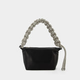 Crystal Cobra Pouch Hobo Bag - Kara - Black - Strass