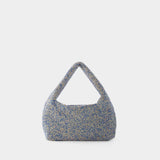 Mini Crystal Mesh Armpit Bag - Kara - Polyester - Blue Pixel