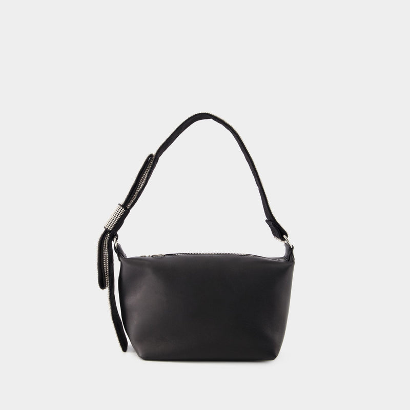 Hobo Bow Bag - Kara - Leather - Black