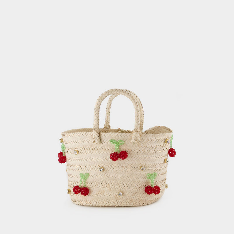 Shourouk Sicily Cherry Bag 皮质手提篮子包