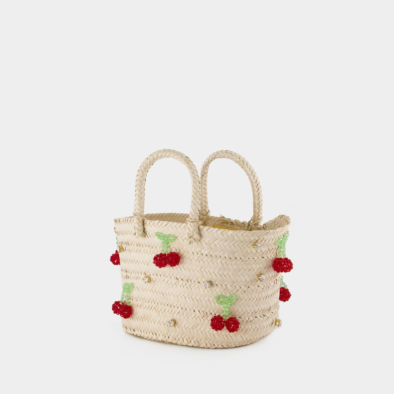 Shourouk Sicily Cherry Bag 皮质手提篮子包