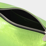 Moonbag  绿色光面牛皮手提包