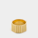 Ivi Octagonal Ring Core镀金戒指