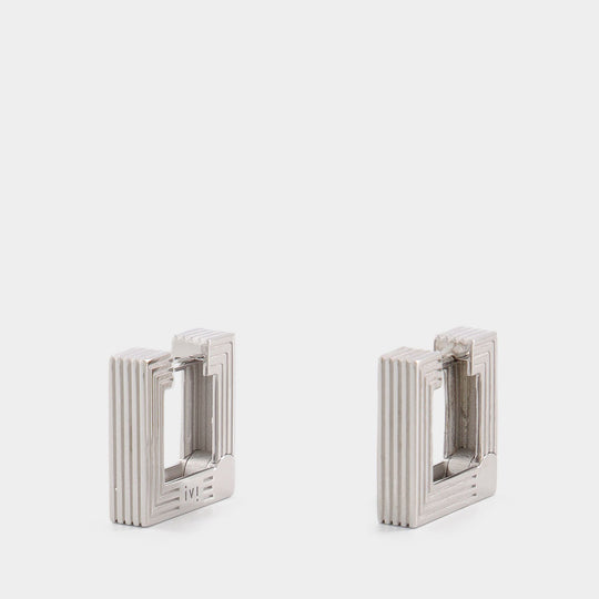 Ivi Small Aurelia Hoops Narrow Season 6小号镀金金属耳环